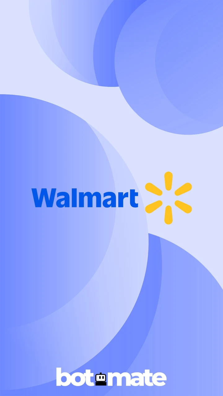 Pieza gráfica original de Botmate con la marca Walmart